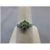 Image 1 : Green Peridot Cluster Flower Ring