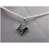 Image 1 : Sterling Silver initial "M" necklace