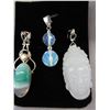Image 1 : 3 Sterling Silver gemstone pendants
