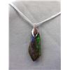 Image 1 : Canadian Free form Ammolite necklace & chain