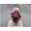 Image 1 : .925 Silver & Gold Estate cut crystal ring