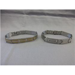 2 New Stainless Steel men's bracelets