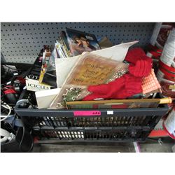 Tote of used household goods