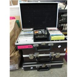 3 Cases of music cassettes - used