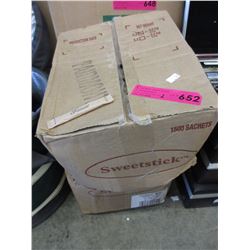 2 Cases of sugar packets marked "Fairmont Hotel"