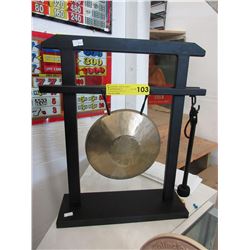 Tabletop sized Gong on stand