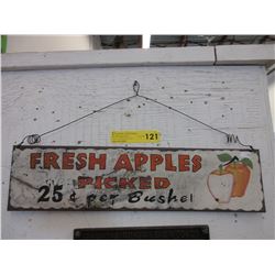 Tin apple sign - replica
