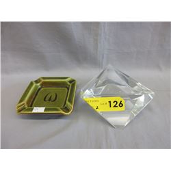 1960s Uppsala Ekeby Gefle Ashtray &  glass ashtray