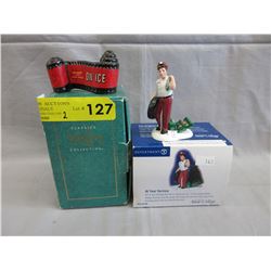 2 New Glazed Ceramic figurines