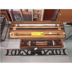 2 Brass rolling rulers - used
