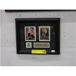 Framed Bobby Orr memorabilia