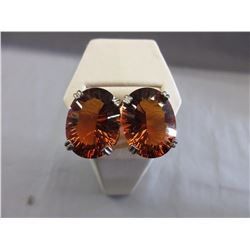New 29.47 CTW Citrine Solitaire Earrings