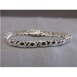 Sterling Silver Bracelet - Hugs & Kisses Motif
