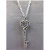 Image 1 : Diamond-set Key Pendant Necklace Set