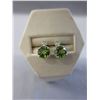 Image 1 : New Peridot & Diamond Sterling Silver Earrings