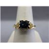 Image 1 : Heart Shaped -  Blue Quartz & Diamond Ring
