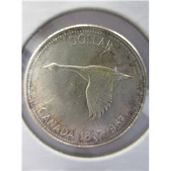 1967 Centennial Canada Goose Silver Dollar coin