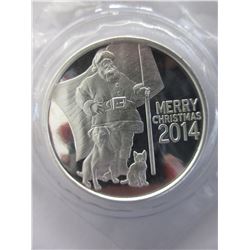 2014 Silver Art Round - "Santa with Pets" motif