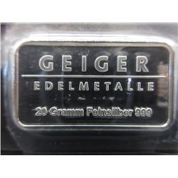 Silver Art Bar. 20 Grams of .999 Fine Silver