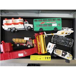 8 Corgi vehicles - used and many vintage