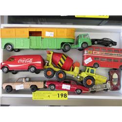 9 Corgi vehicles - used and many vintage
