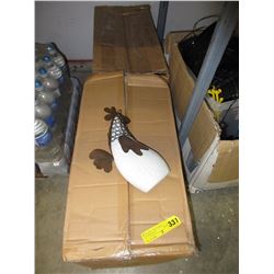 2 Cases of glazed ceramic chicken figurines