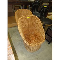 2 Used wicker patio chairs - no cushions