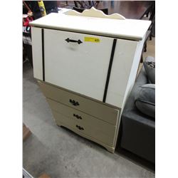 Used wood drop front desk/dresser