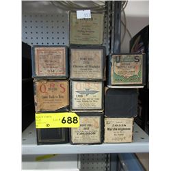 10 Vintage Player Piano Rolls