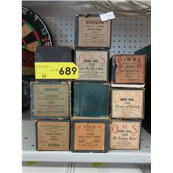 10 Vintage Player Piano Rolls