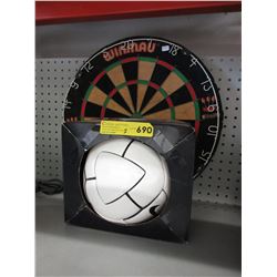 Nike soccer ball & a dart board