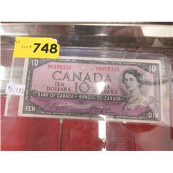 1954 Canadian "Devil's Face" $10 note