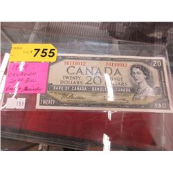 1954 Canadian $20 bill