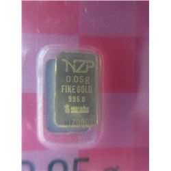 .995 Fine Gold Investor bar - 0.05 Grams