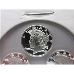 4 x .999 Fine Silver 1 Gram Rounds