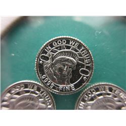 4 x .999 Fine Silver 1 Gram Rounds