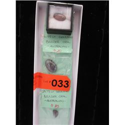 3 Australian Boulder Opal gemstones