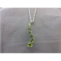 Peridot & Diamond Journey style necklace