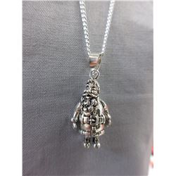 Sterling Silver Santa Necklace