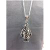 Image 1 : Sterling Silver Santa Necklace