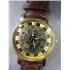 Image 1 : New Brown Skeleton watch with leather strap