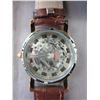 Image 2 : New Brown Skeleton watch with leather strap