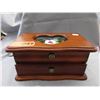 Image 1 : Wood Musical Jewelry Box and contents