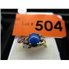 Image 1 : .925 Silver & Crystal ring - gold plated