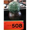 Image 1 : Carved crystal "Moon faced" orb