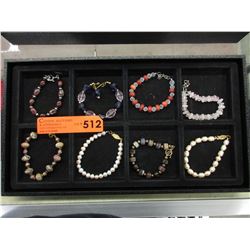 8 Hand crafted bracelets