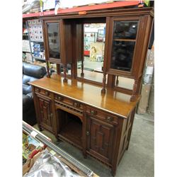 Victorian mirror back side board - circa 1890