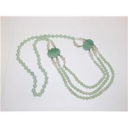 Vintage Green Jade Jadeite Necklace