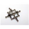 Image 2 : Old Pawn Zuni Sterling Turquoise Brooch. Rare