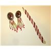 Image 1 : Native American Beaded Earrings Bracelet Set